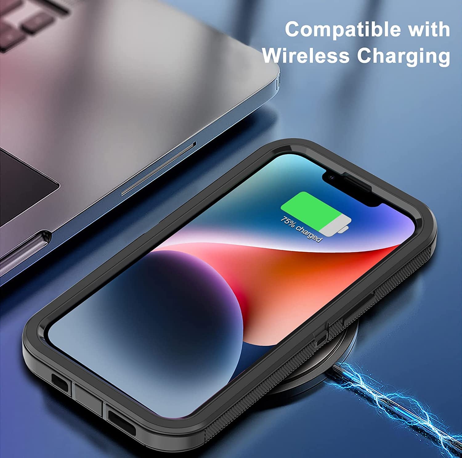 Annymall for Iphone 14 plus Case with 2 Screen Protector, Heavy Duty Drop Protection Shockproof Rugged 3-Layer Military Tough Durable Protective Cover for Apple Iphone 14 plus 6.7" (Black)  Annymall   