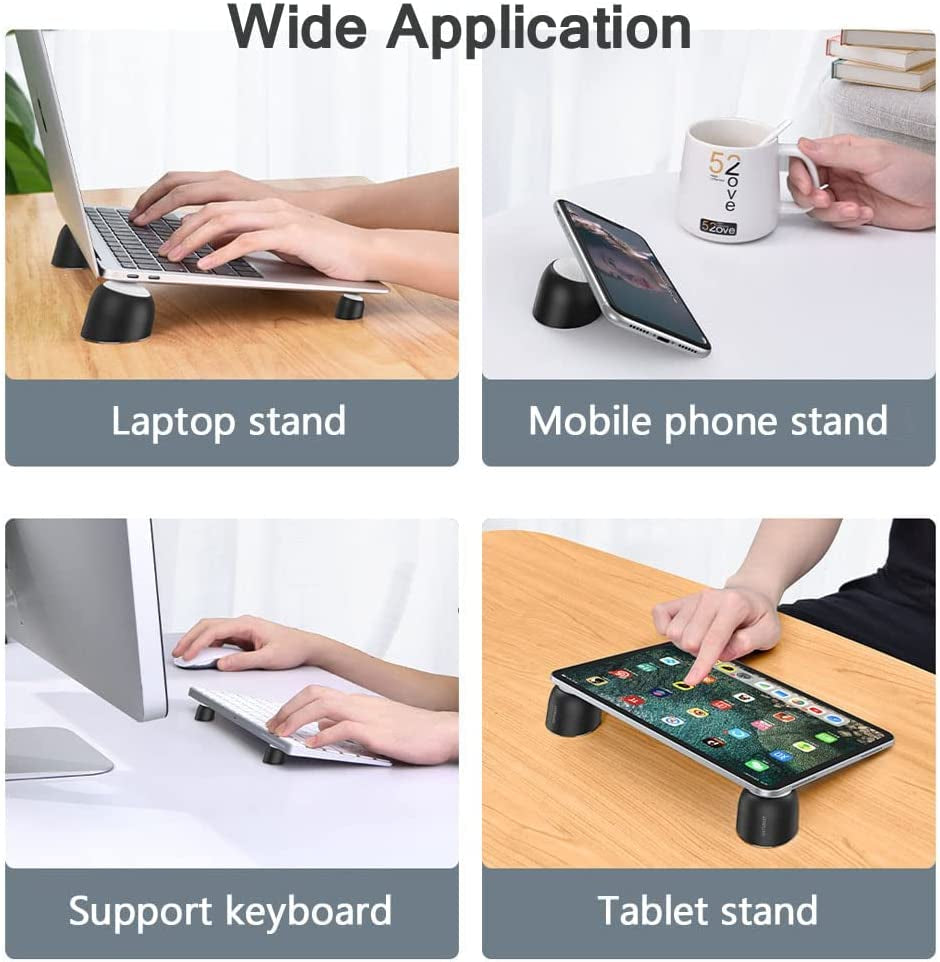 NIANGAO Keyboard Riser，Silicone Magnetic Mini Stand Ball，Magnetic Laptop Stand， Laptop Cooling Pad, Laptop Stand Feet for Macbook, Laptop, Keyboard and Tablet (Green)  NIANGAO   