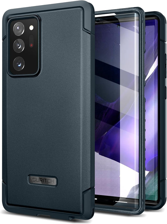 SURITCH for Samsung Galaxy Note 20 Ultra Case (Only) 6.9-Inch, [2 Front Frames][Built-In Screen Protector] Full-Body Protective Rugged Heavy Duty Shockproof Phone Cover -(Greenish Blue)  SURITCH   