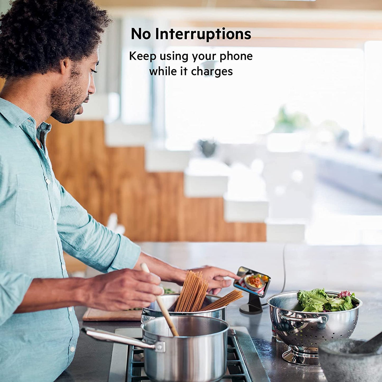 Belkin Magnetic Wireless Charger Stand - Magsafe Charger Compatible - Magnetic Iphone Charger - Wireless Charger - Works W/ Apple Iphone 14, Iphone 13 & Iphone 12 - Power Supply Not Included - Black  Belkin   