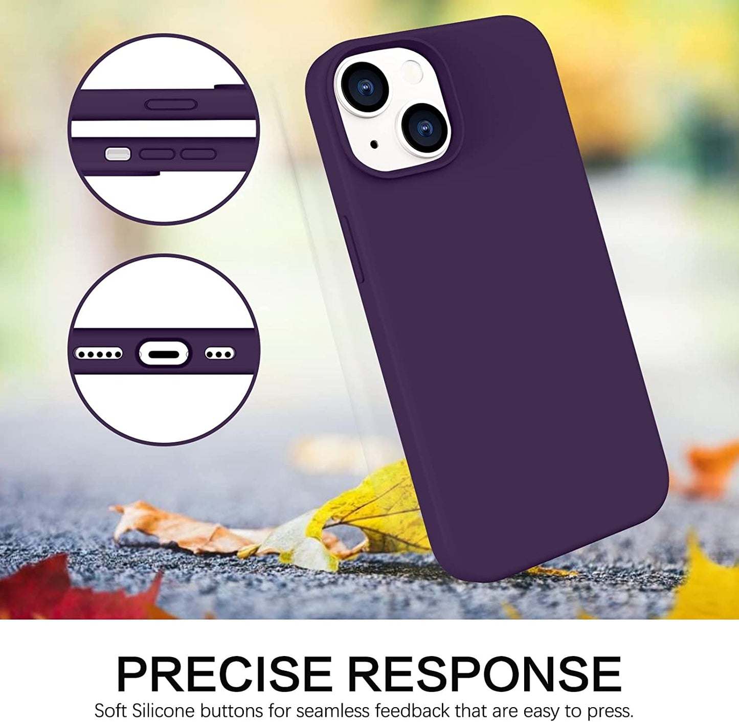 BENTOBEN Compatible with Iphone 14 Case, Liquid Silicone Gel Rubber Bumper Microfiber Lining Hard Back Shockproof Protective Phone Cover for Iphone 14 6.1",Deep Purple  BENTOBEN   