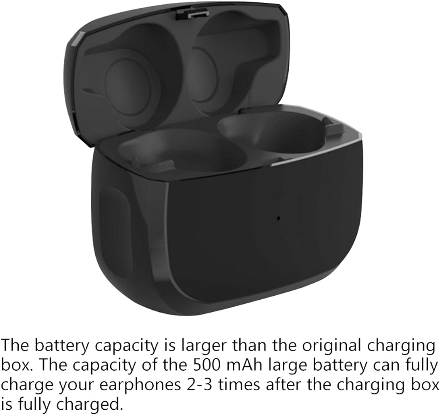 Wireless Charging Case for Headphones, Micro USB Interface Wireless Charging Case Replacement Fully Wrapped Easy to Remove for Elite 65T  Cryfokt   