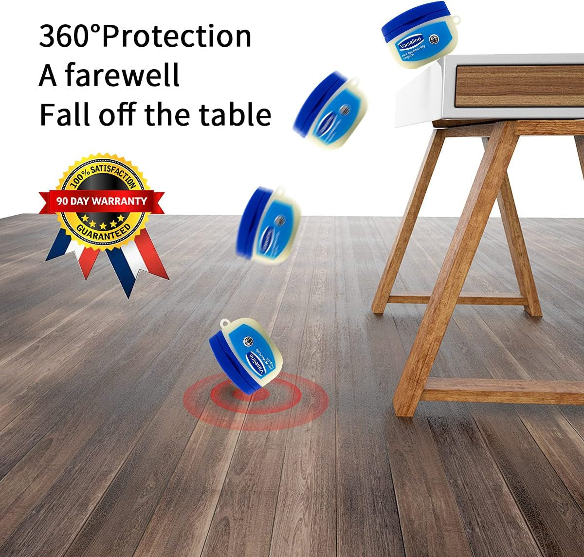 WQNIDE Blue Bottle Case,6In1 Accessories Set Silicone Protective Cover,Cute 3D Fashion Fun Character Design,With Keychain Kids Women Men for Airpods Pro Case -2019 (Vaselin)  WQNIDE   