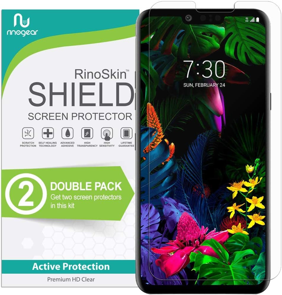 Rinogear (2-Pack Screen Protector for LG G8 Thinq (6.1" Inch) Screen Protector Case Friendly Accessories Flexible Full Coverage Clear TPU Film  RinoGear   