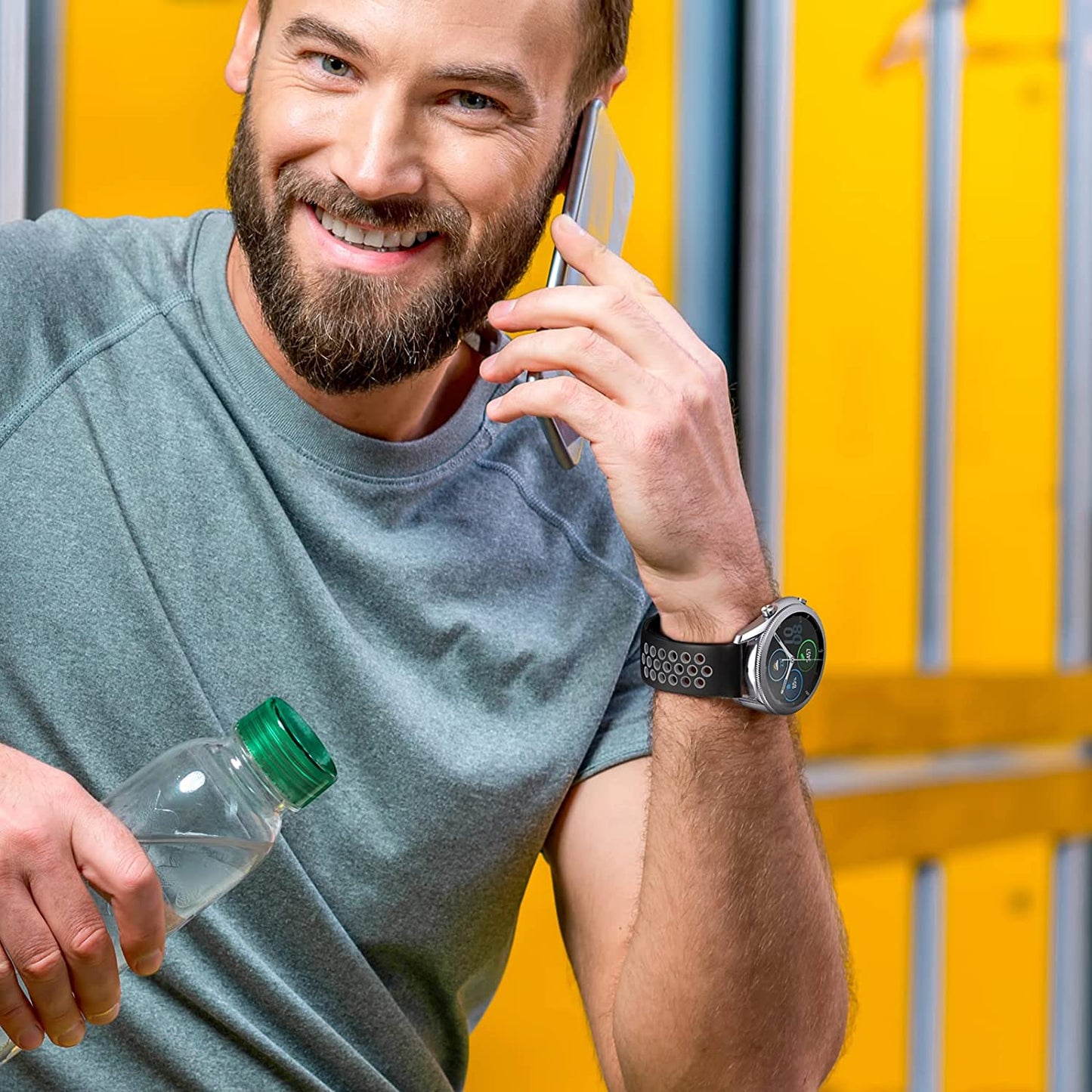 NAHAI 3 Pack Sport Bands Compatible with Samsung Galaxy Watch 46Mm/Gear S3 Frontier for Men Women, 22Mm Watch Band Silicone Quick Release Rubber Replacement Strap for Galaxy Watch 3 LTE (45Mm)  NAHAI   