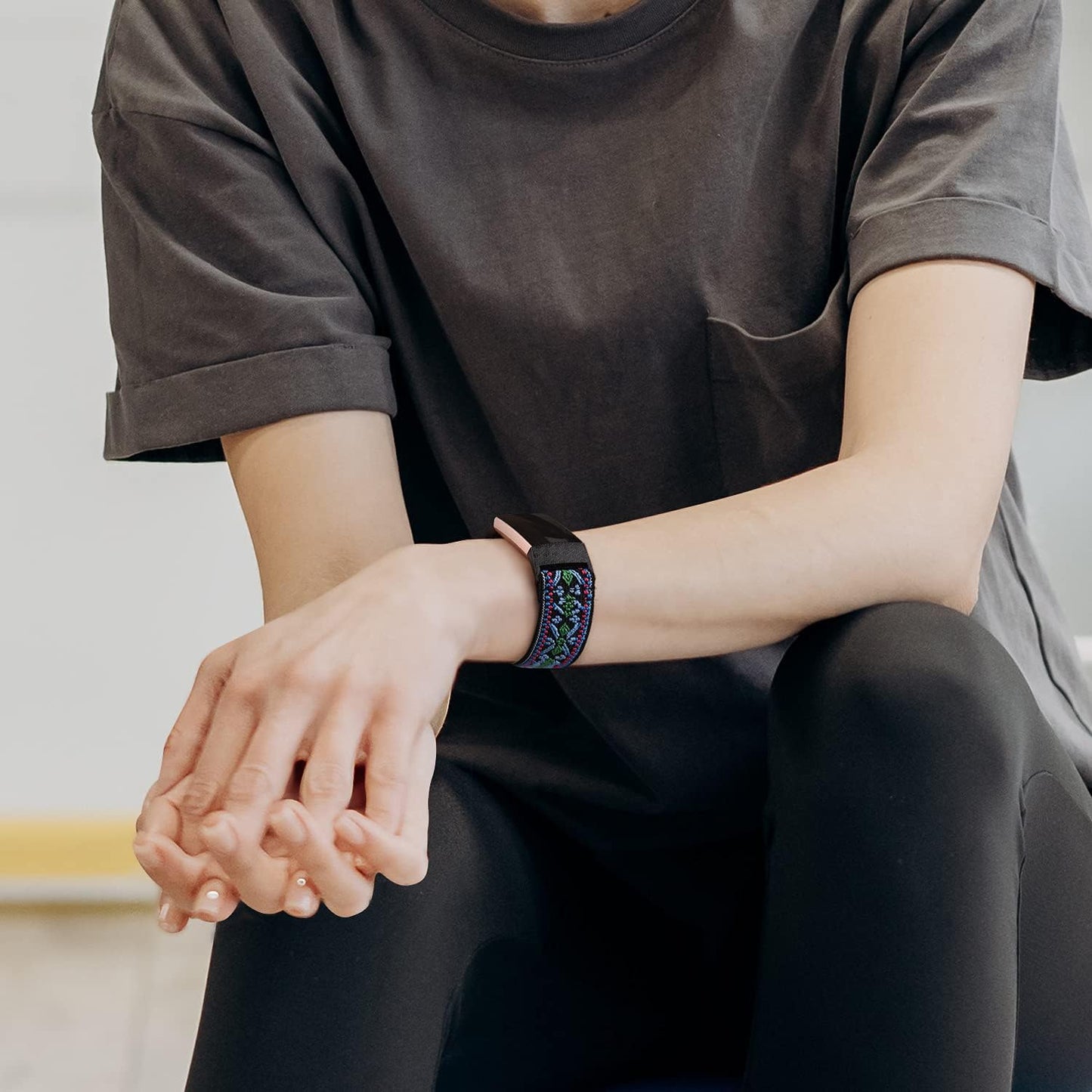 [3 Pack] Adjustable Elastic Bands Compatible with Fitbit Charge 4 / Charge 3 / Charge 4 SE Soft Stretchy Loop Bracelet Women Men Replacement Wristbands  Amzpas   