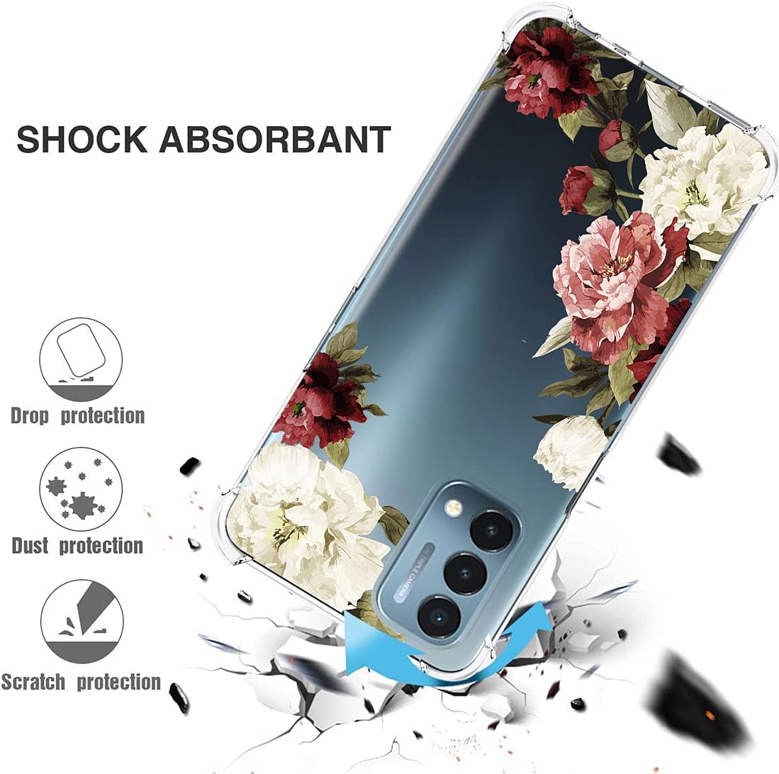 Zoeirc Case for Oneplus Nord N200 5G Case, Oneplus N200 5G Clear Case for Girls Women, Soft TPU Shockproof Protective Transparent Case Cover for Oneplus Nord N200 5G (Blossom Flower)  Zoeirc   