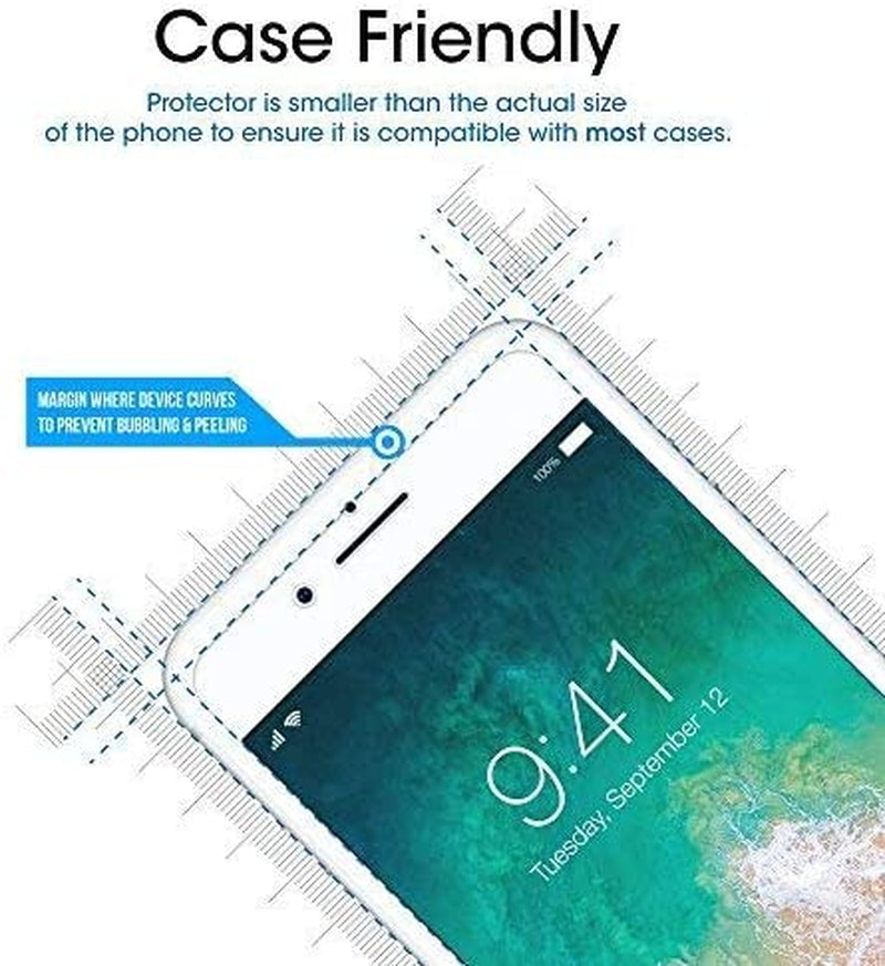 Amfilm Screen Protector 4.7“ for Apple Iphone 8, Iphone 7, Iphone 6S and Iphone 6, Tempered Glass 4.7“, 2 Pack  TechMatte   
