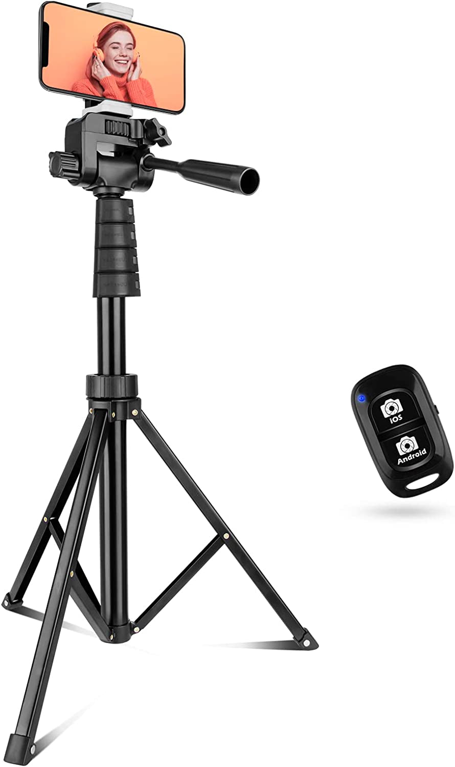 Aureday 67" Phone Tripod&Camera Stand, Selfie Stick Tripod with Remote and Phone Holder, Perfect for Selfies/Video Recording/Vlogging/Live Streaming  Aureday   