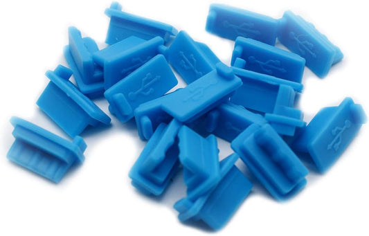Yoohey 20PCS Silicone USB a Type Female anti Dust Cover Plug Protector Stopper, Blue  Yoohey   