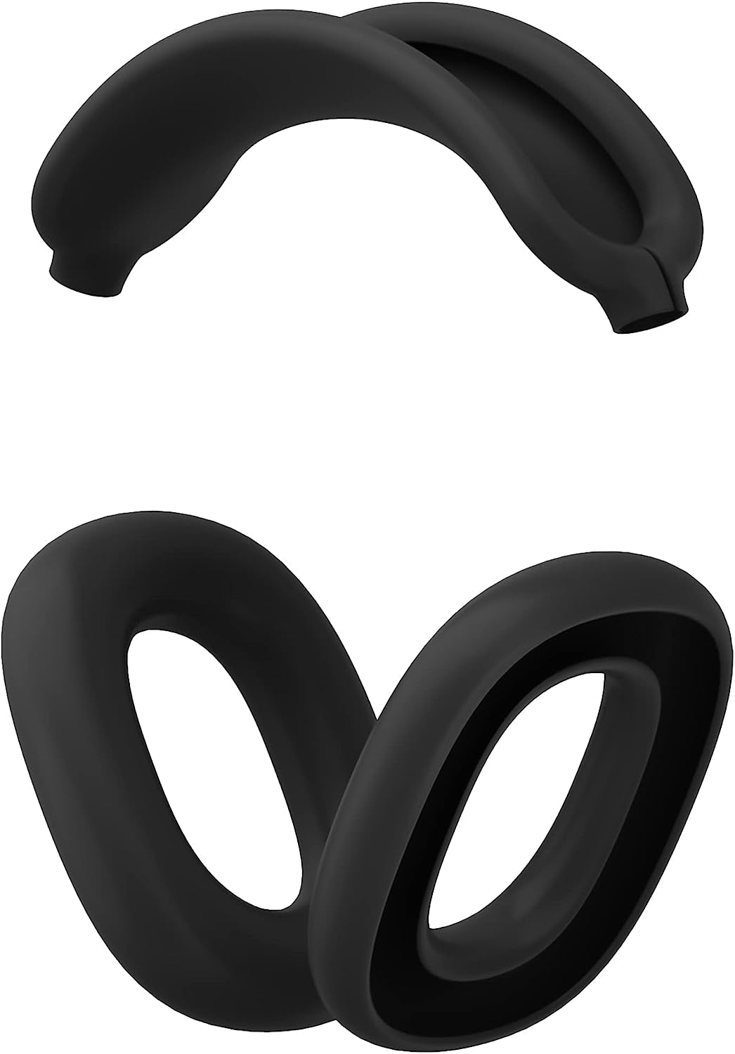 Tucana Silicon Cases Compatible for Airpods Max, Overhead Cover + Earcup Cover (Black)  Tucana   