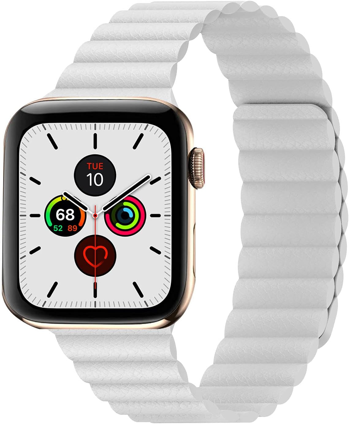 INI Compatible with Apple Watch Band 49Mm 45Mm 44Mm 42Mm 41Mm 40Mm 38Mm - Enhanced Adjustable Leather Strap with Magnetic Closure System for Iwatch Series Ultra/8/7/Se/6/5/4/3/2/1 - Black  INI Technologies Cotton 38mm/40mm/41mm 6.0"-8.0" 