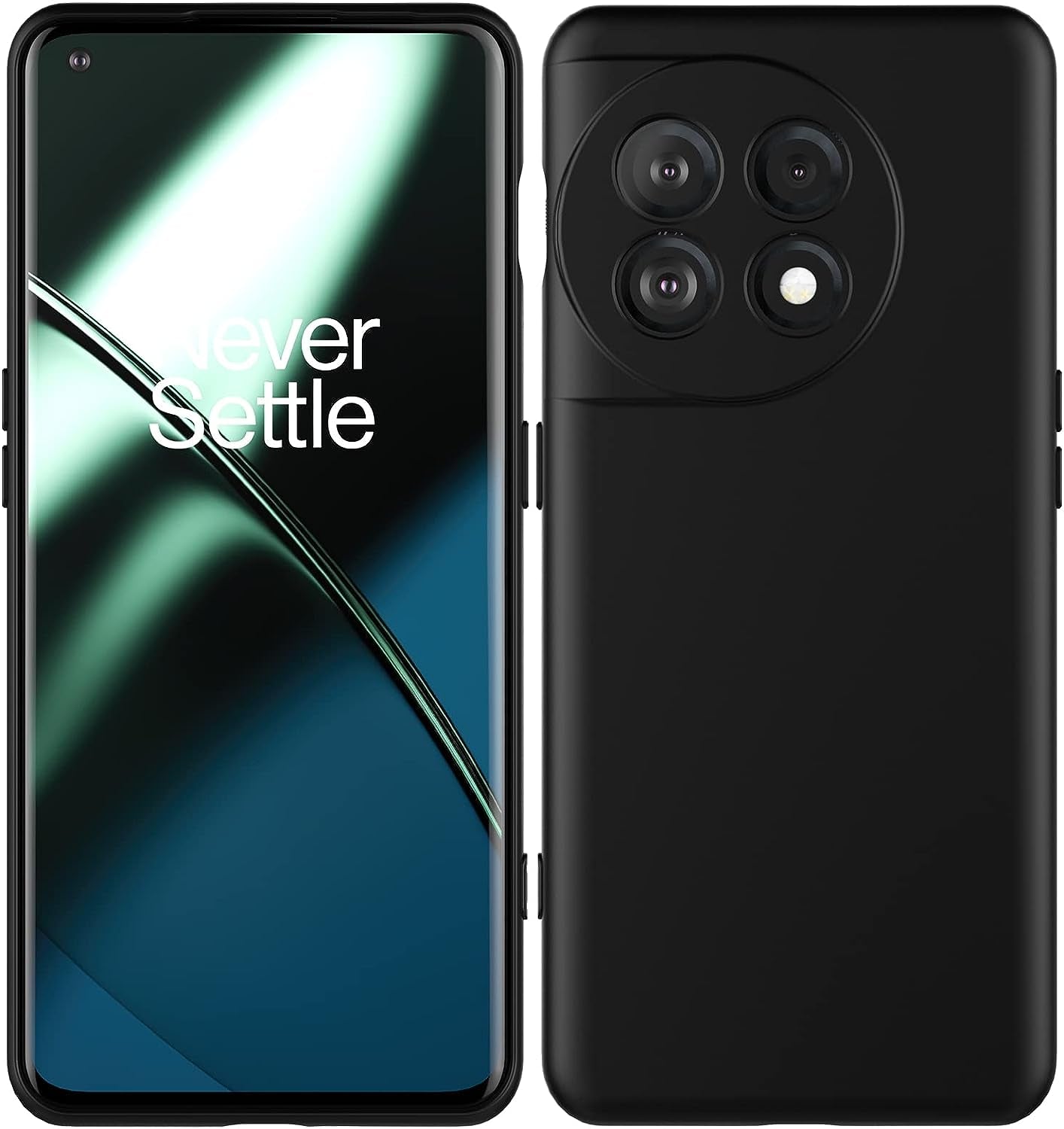 Cresee Case for Oneplus 11 5G, Thin TPU Cover with Camera Protection Soft Interior Slim Phone Case for Oneplus 11 - Black  Cresee   