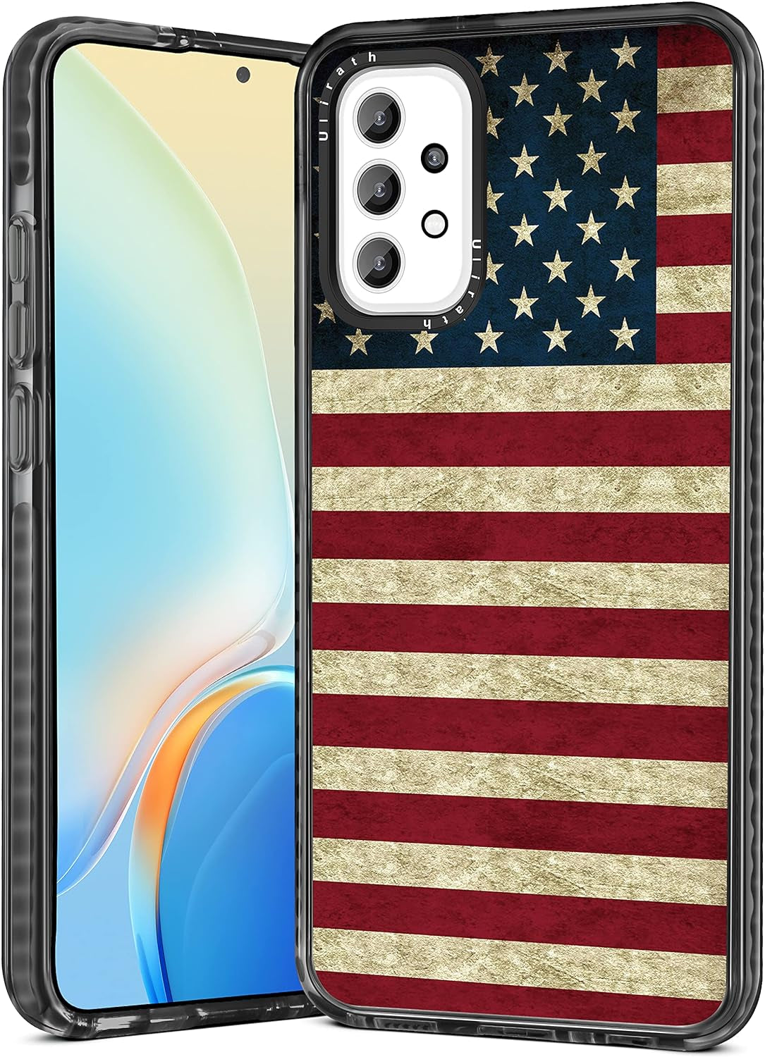 Ulirath for Samsung Galaxy A53 5G 6.5" Case Cartoon Straw Hat Character Designer Pattern Cover Cool Funny Fashion for Girly Girls Kids Boys Bumper Soft Protective Phone Cases for A53 5G  Ulirath For Samsung Galaxy A53-Flag  