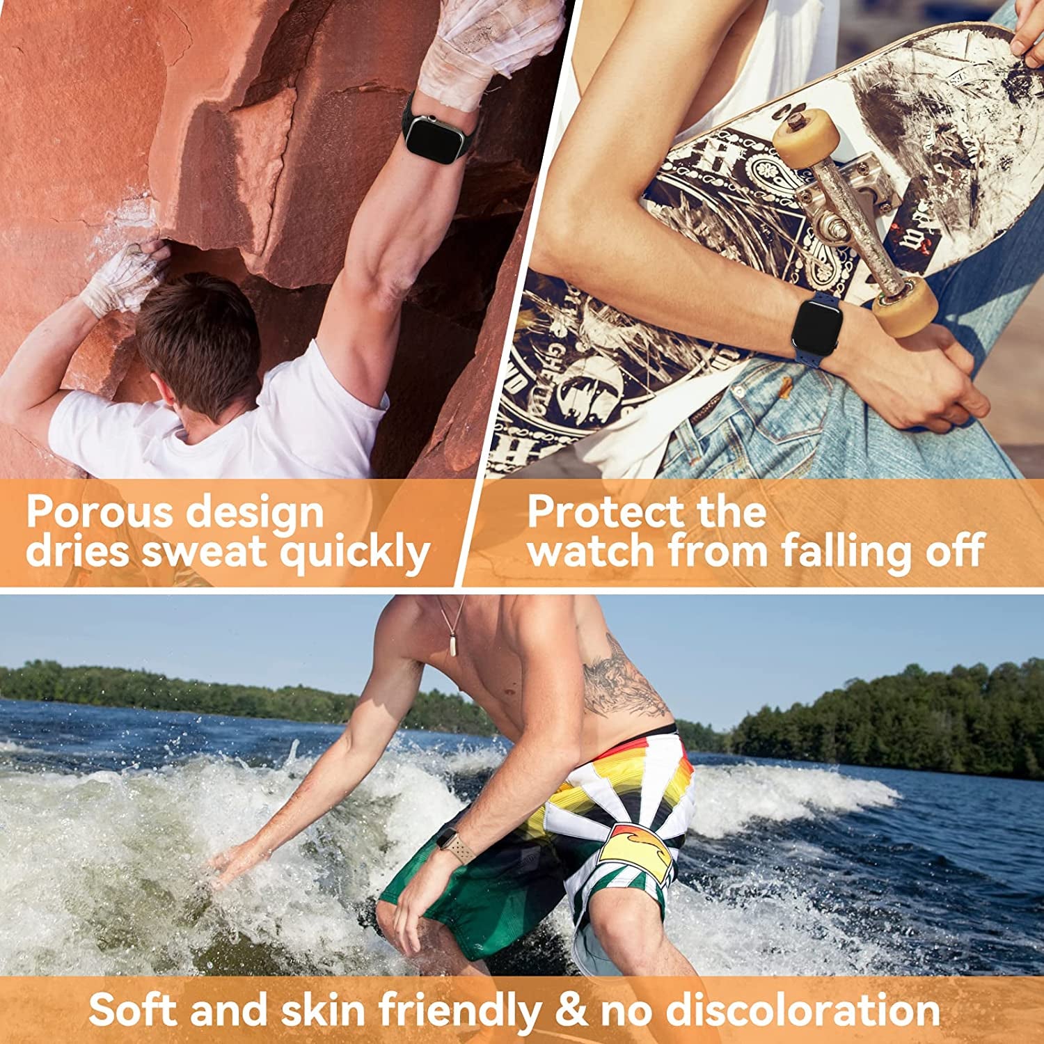 Arctime 5 Pack Soft Silicone Bands Compatible with Apple Watch Band 38Mm 40Mm 41Mm 42Mm 44Mm 45Mm 49Mm, Sport Strap Breathable Wristbands for Iwatch Ultra Series SE 8 7 6 5 4 3 2 1 Women Men  Arctime   