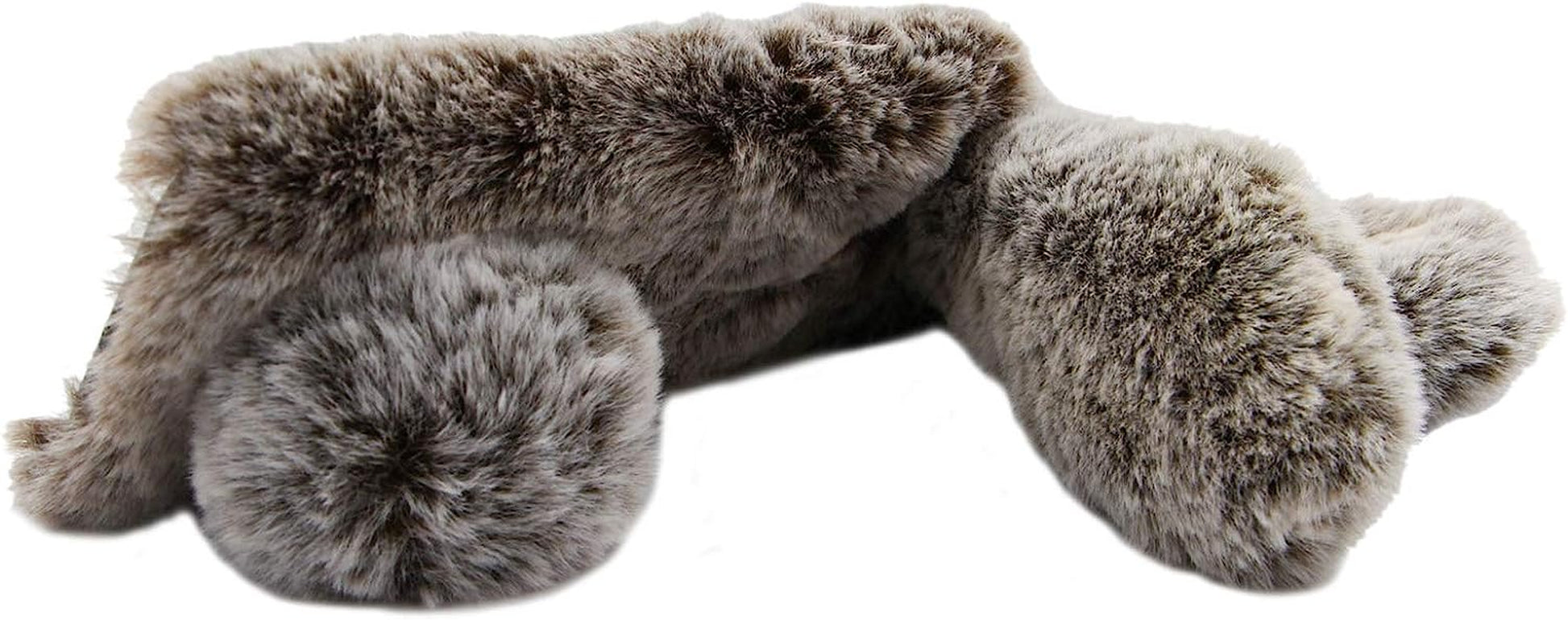 LCHDA Rabbit Case for Oneplus Nord N200 5G, Cute 3D Bunny Ears Soft Furry Hairball Fuzzy Warm Winter Faux Fur Plush Fluffy Flexible TPU Bumper Women Girls Protective Skin Cover - Brown  LCHDA   