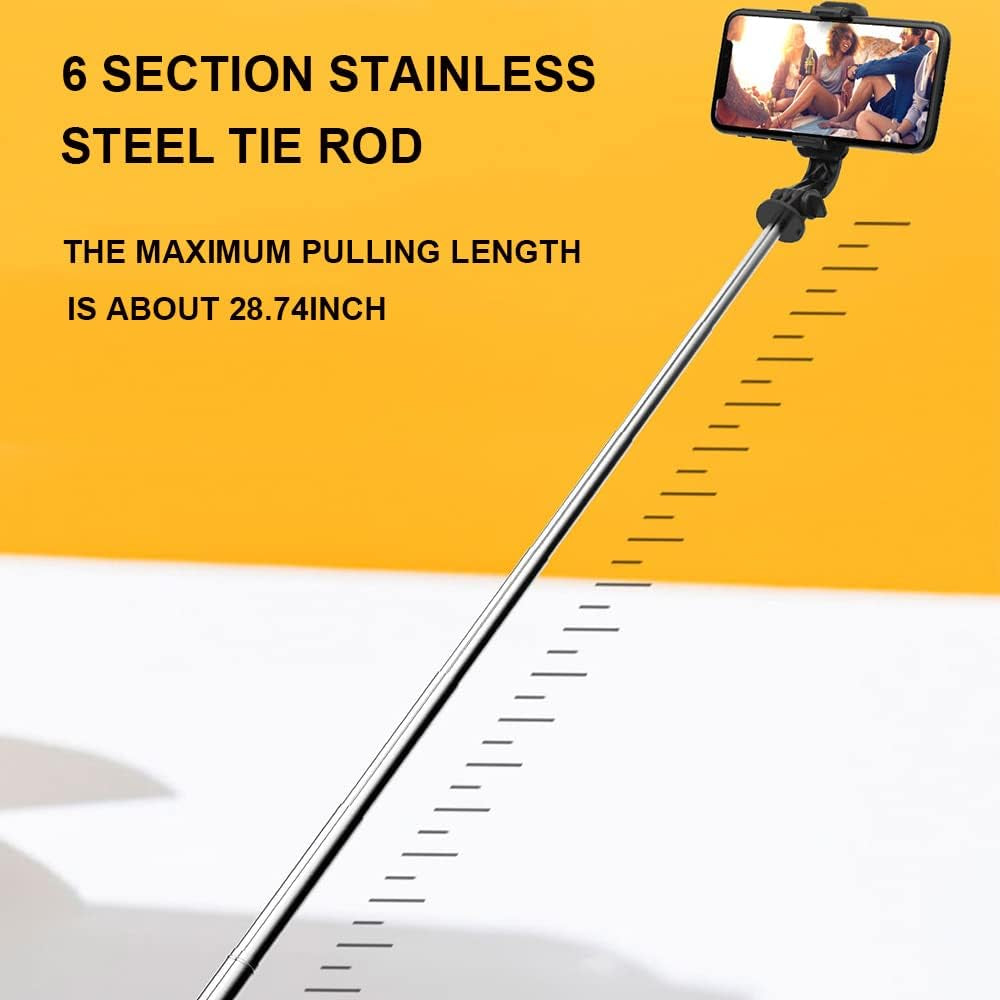 KOMI Selfie Stick - 4 in 1 Selfie Stick Tripod Extendable Phone Tripod Portable with Detachable Wireless Remote Compatible with Iphone Samsung Camera Android (Mini Black)  KOMI   