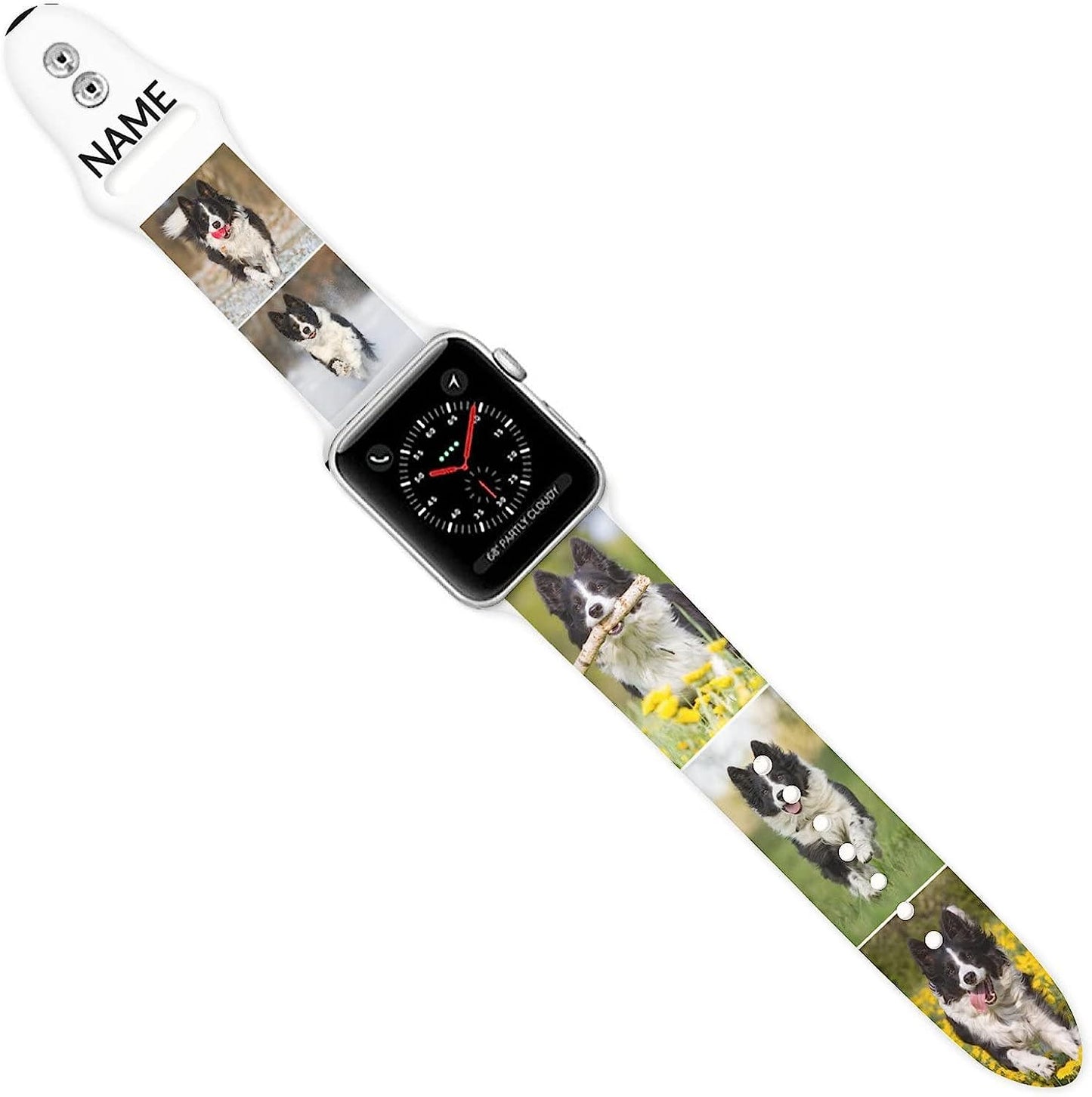 Customized Band with Photo Text Compatible with Apple Watch 38Mm 40Mm 41Mm 42Mm 44Mm 45Mm 49Mm Personalized Silicone Band Custom Sport Strap for Apple Watch Band Series SE 8 7 6 5 4 3 2 1  COOPASIA   