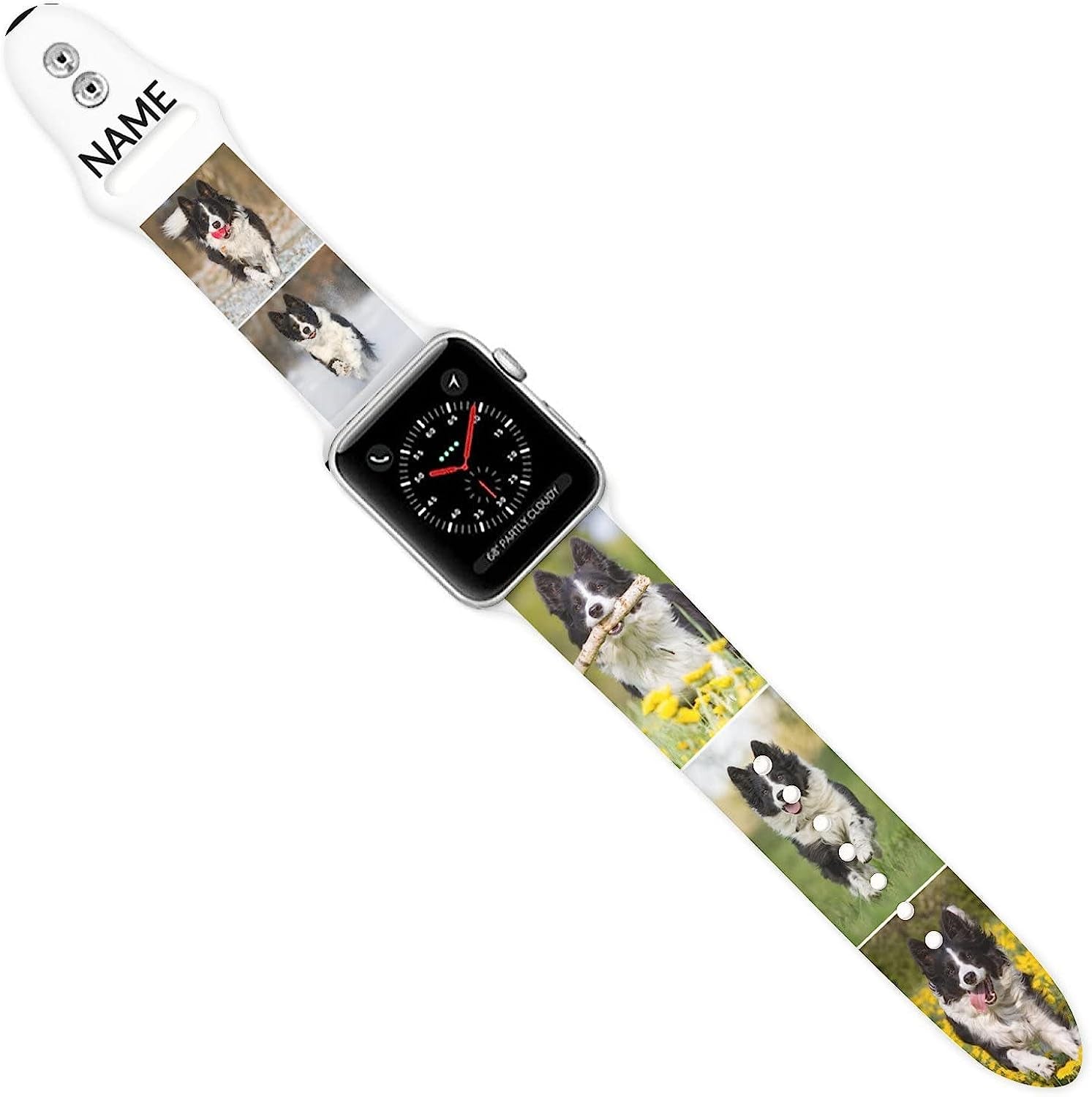Customized Band with Photo Text Compatible with Apple Watch 38Mm 40Mm 41Mm 42Mm 44Mm 45Mm 49Mm Personalized Silicone Band Custom Sport Strap for Apple Watch Band Series SE 8 7 6 5 4 3 2 1  COOPASIA   