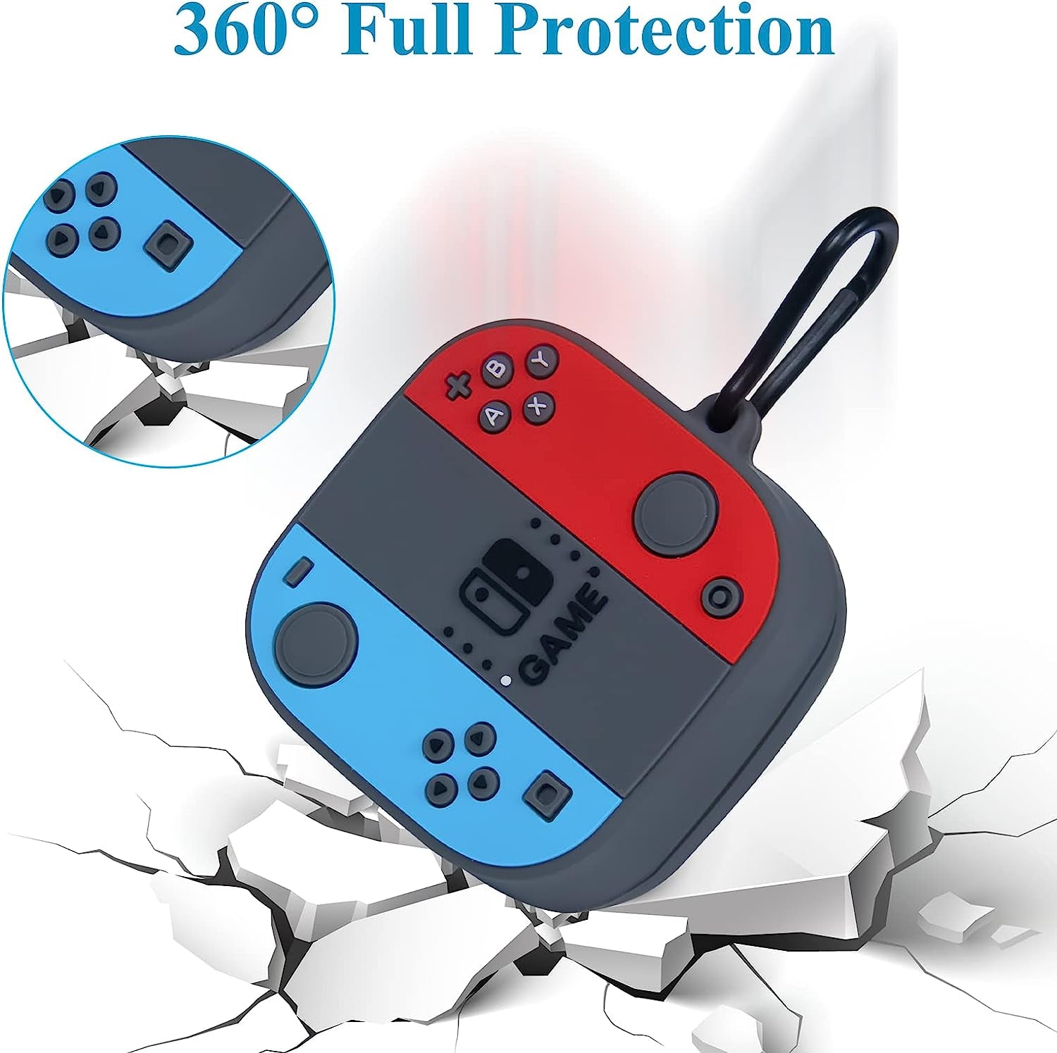 Powerbeats Pro Case, 3D Cute Cartoon Stylish Shockproof Protective Silicone Case Cover for Powerbeats Pro with Keychain Accessories for Boys Men Teens Kids (Switch Case)  LDSXAY   