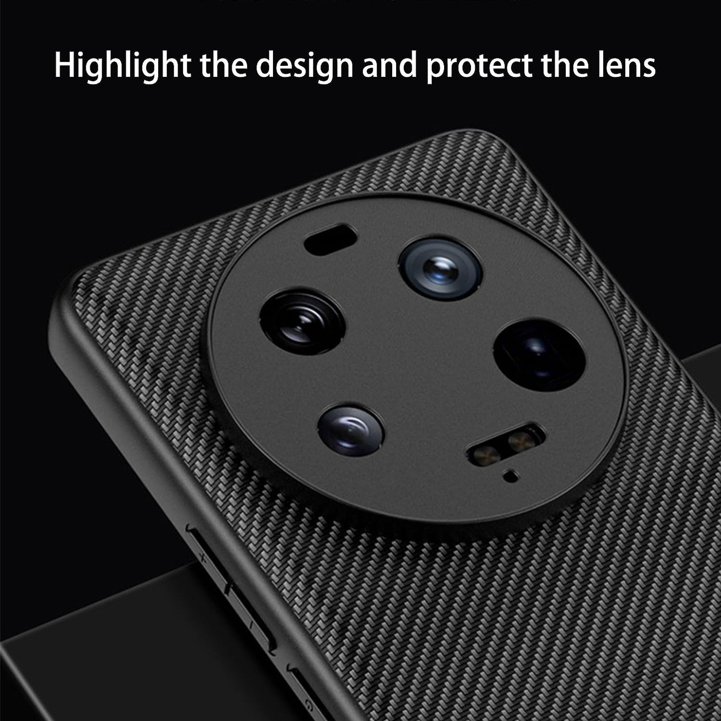 Suttkue for Xiaomi 13 Ultra Case,High Qualit,Pc Material Carbon Fiber，Scratch Resistant,Flexiblefull Protection,Anti-Skid-Black  Suttkue   
