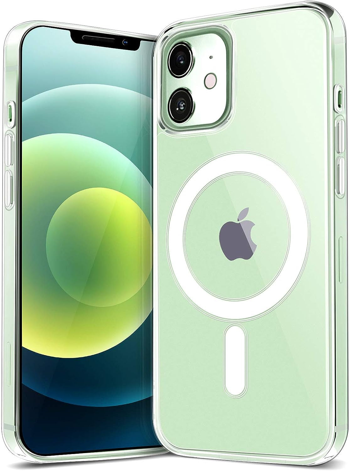 BOTOER [5 in 1 for Iphone 12 Case/Iphone 12 Pro Case,With 2 Pack Screen Protector + 2 Pack Camera Lens Protector, Ultra Thin Scratch Resistant Drop Mag-Safe Phone Case for Iphone 12/12 Pro,Blue A  BOTOER Clear Iphone 12/12 Pro 