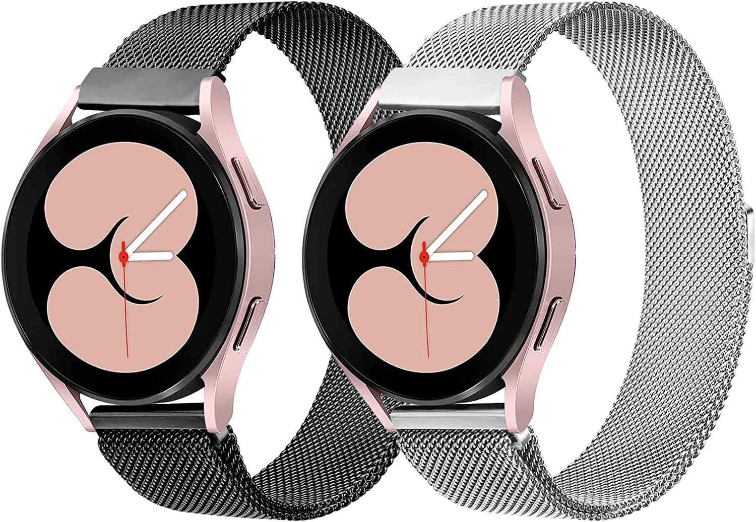 Vomulato Magnetic Bands Compatible with Samsung Galaxy Watch 5/4 40Mm 44Mm,Galaxy Watch 5 Pro 45Mm, Galaxy Watch 4 Classic 42Mm 46Mm, Galaxy Watch 3 41Mm ,Galaxy Active 2/ Active, 20Mm Adjustable Replacement Metal Wristband for Women Men  Vomulato   