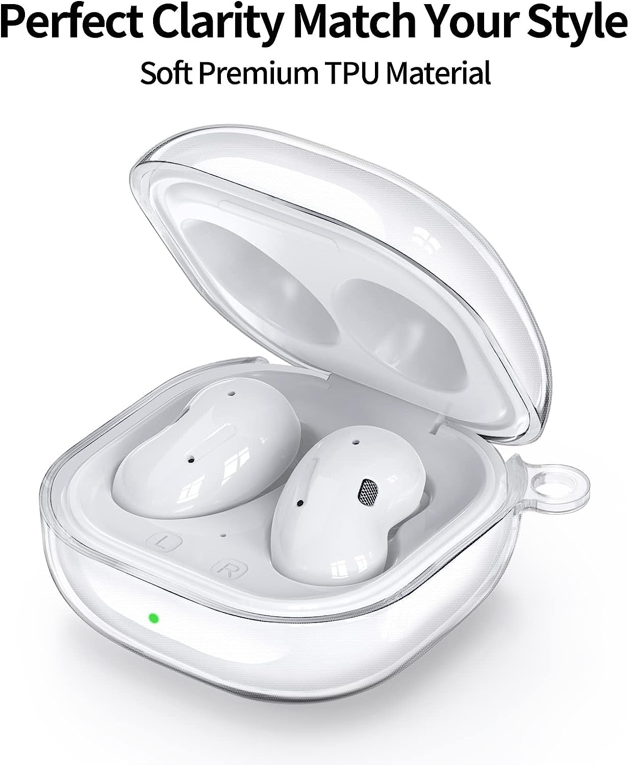 AIRSPO Clear Case Compatible with Samsung Galaxy Buds 2 Pro/ Galaxy Buds 2/ Galaxy Buds Pro/ Galaxy Buds Live Case Transparent Case Cover (Clear)  AIRSPO   