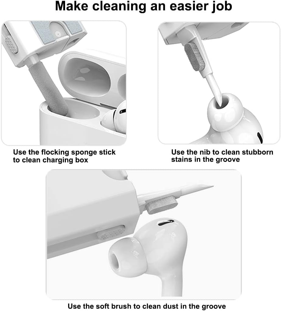 SUMMAXI 8 in 1 Electronic Cleaner Kit, Multi-Function Keyboard Cleaning Tools for Airpods Laptop Iphone Headphone Earbuds, Tech Cleaning Kit for Cell Phone USB C Charger Port Macbook Pro Computer  SUMMAXI   