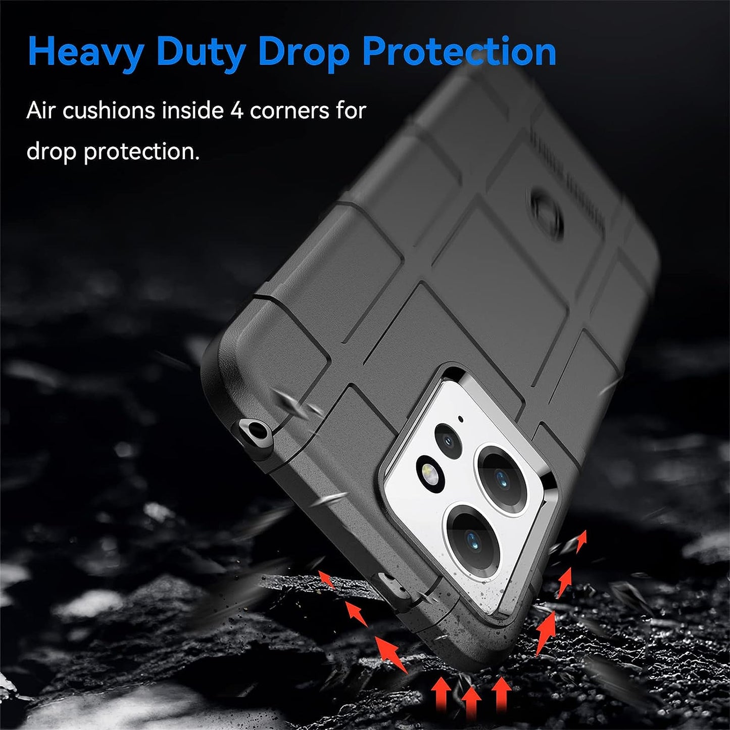 Ccsmall for Xiaomi Redmi Note 12 4G Case, Heavy Duty Shockproof Slim Protection Phone Case Support Wireless Charging Cover for Xiaomi Redmi Note 12 4G HD Black  CCSmall   