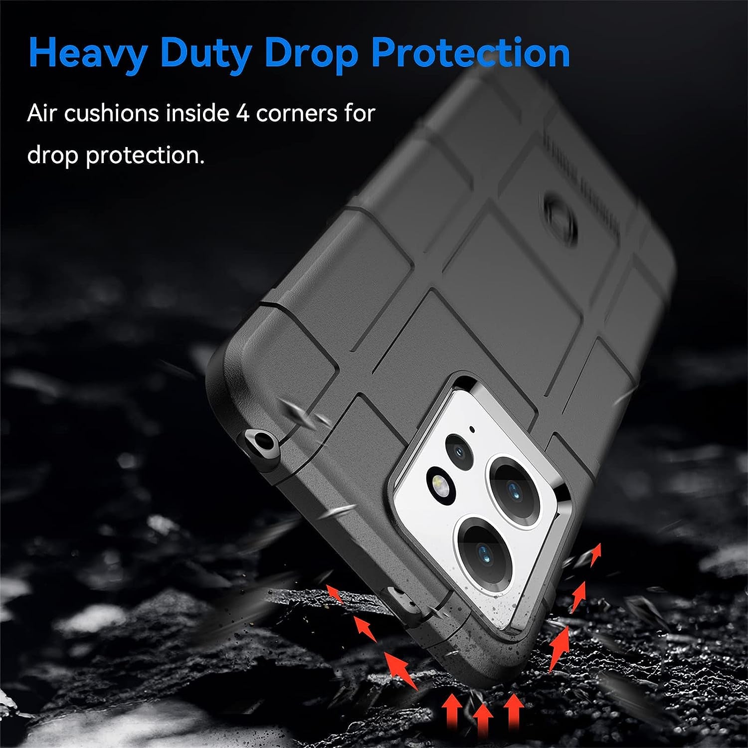 Ccsmall for Xiaomi Redmi Note 12 4G Case, Heavy Duty Shockproof Slim Protection Phone Case Support Wireless Charging Cover for Xiaomi Redmi Note 12 4G HD Black  CCSmall   