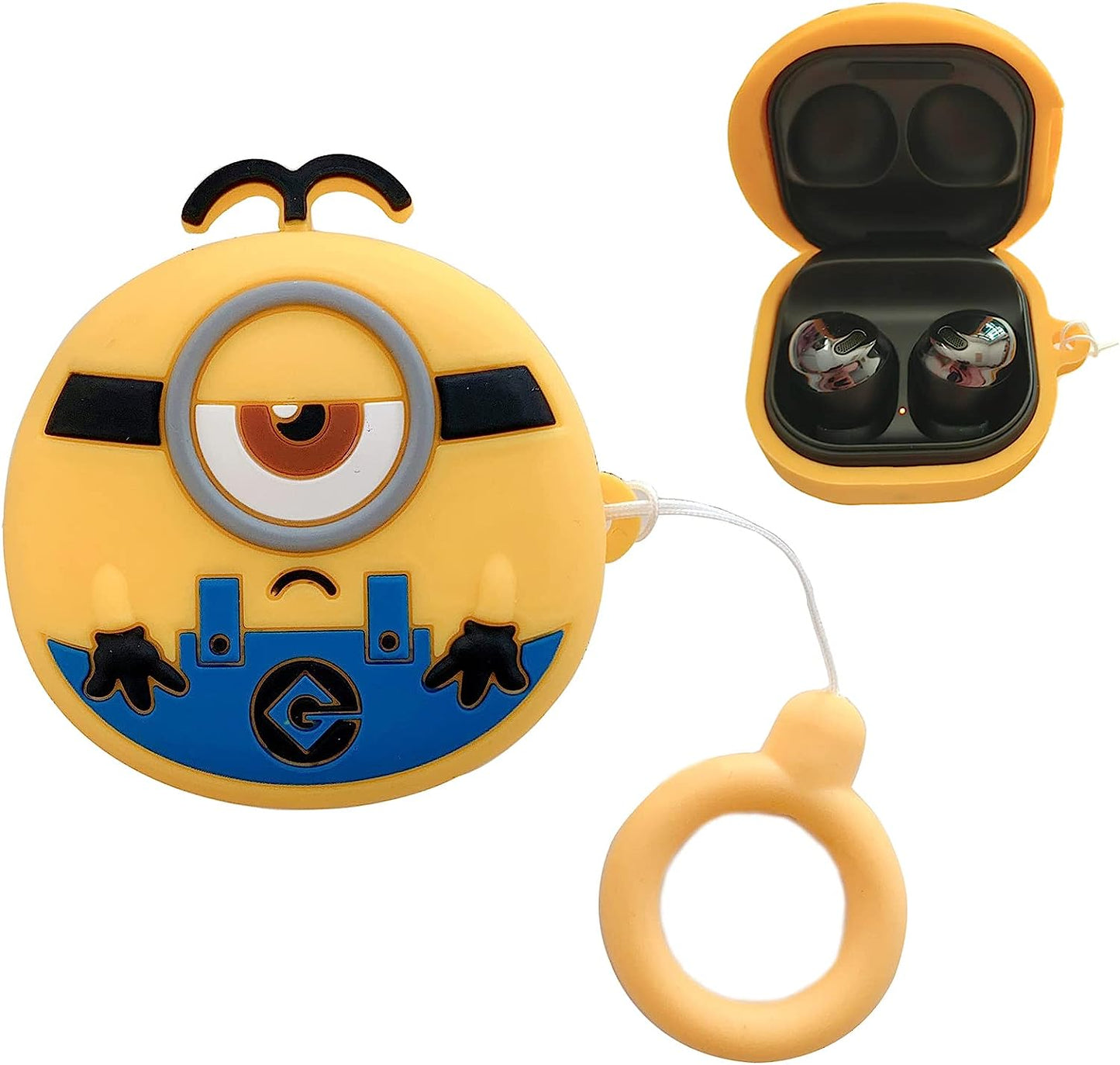 Case Compatible with Samsung Galaxy Buds 2 Case (2021)/ Galaxy Buds Pro (2021)/Galaxy Buds Live (2020)/Buds2 Pro Case (2022), Cartoon Anime Silicone Protective Cute Cover for Women Smart Donkey  KIRDEIVY Big Eye Galaxy Buds 2/Pro/Live 