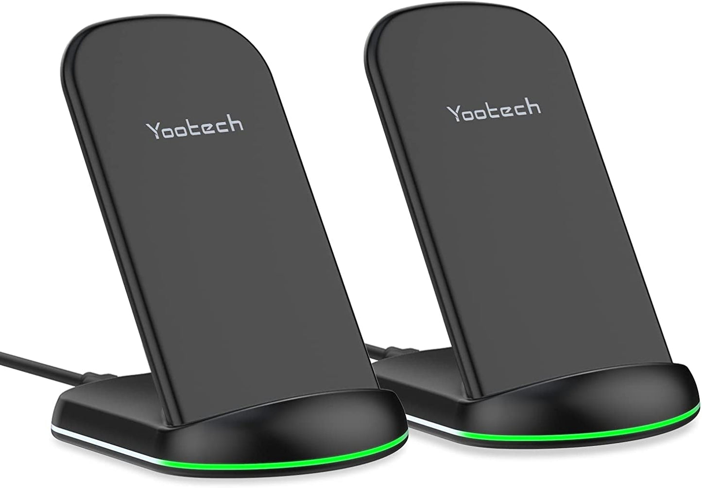 Yootech [2 Pack] Wireless Charger,10W Max Wireless Charging Stand,Compatible with Iphone 14/14 Plus/14 Pro/14 Pro Max/13/13 Mini/13 Pro Max/Se 2022/12/11/X/8,Galaxy S22/S21/S20/S10(No AC Adapter)  yootech   