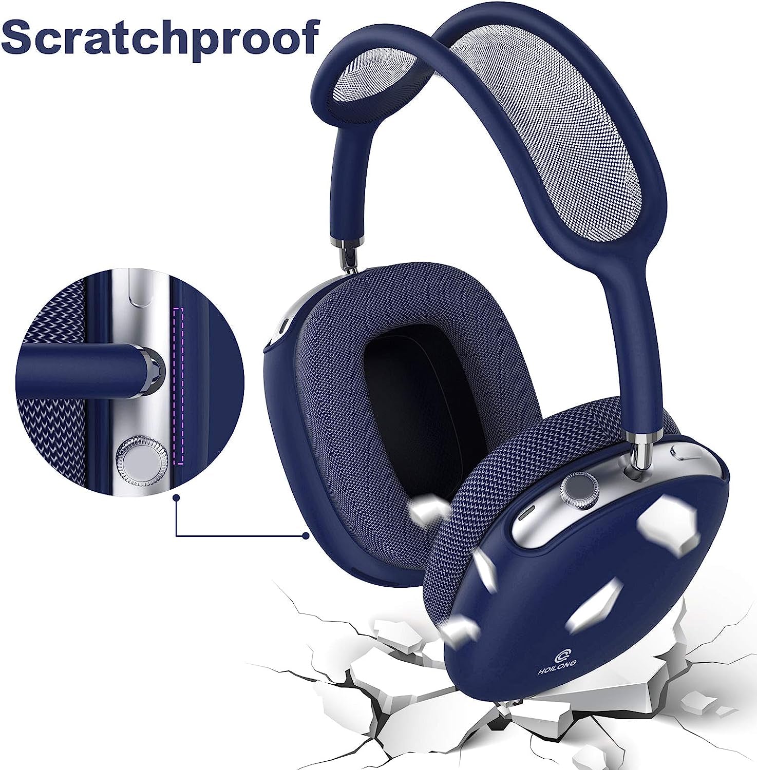 Airpods Max Case, Hoilong Airpods Max Silicone Case, Full Protective, Soft Skin Friendly Shock-Absorbing Protective Case, Flexible Airpods Max Accessories Kits, Best Gifts for Women and Men (Sky Blue)  HoiLong   