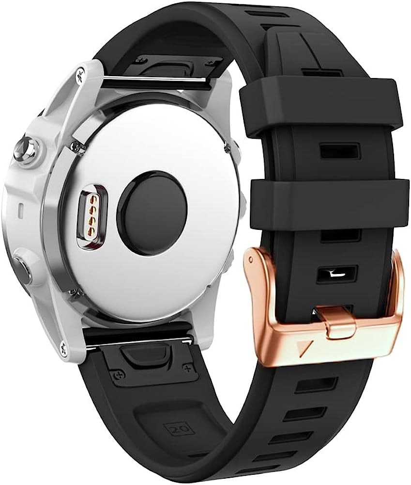 NIBYQ 20Mm Smart Watch Band for Garmin Fenix 6S 6S Pro 5S 5S plus Descent Mk2S Rose Gold Buckle Strap Quick Release Silicone Bracelet  NIBYQ   