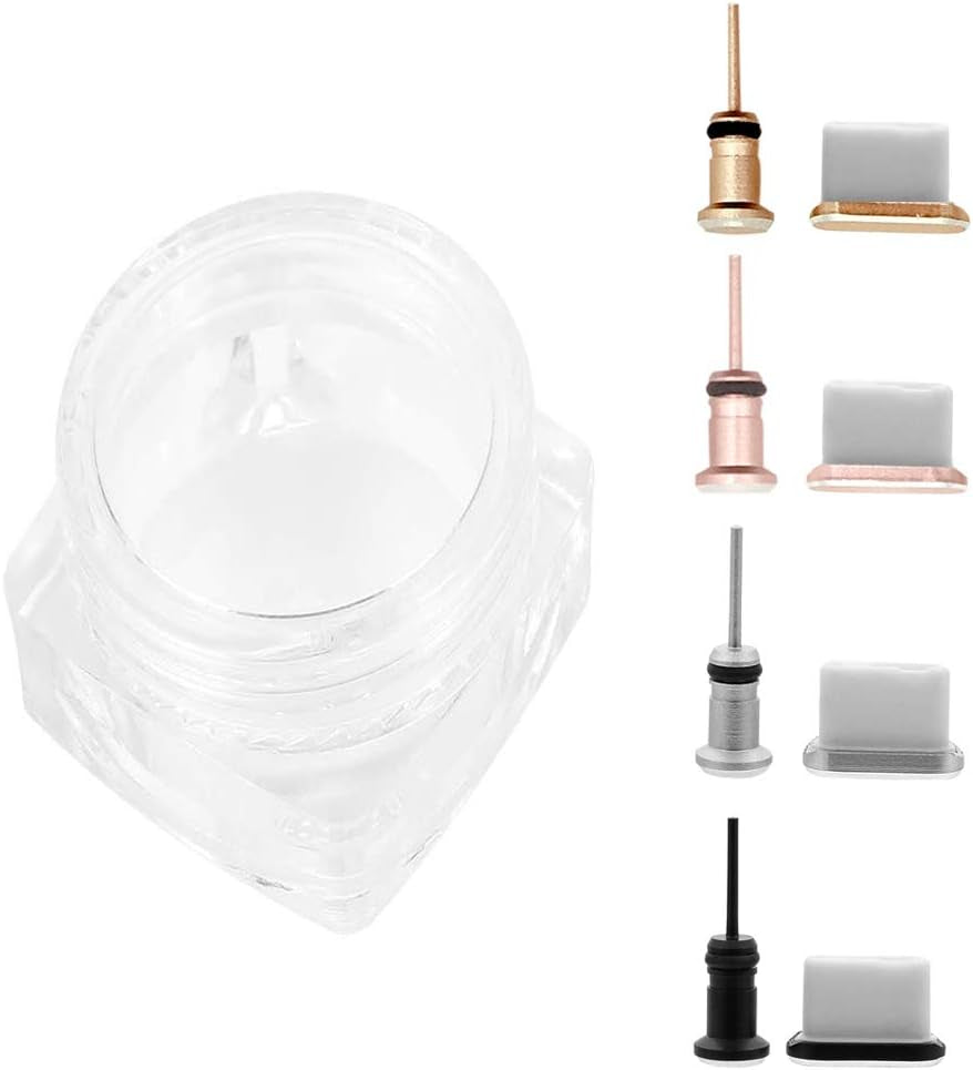 4 Pack Anti-Dust Plug Set Compatible with Type C Charging Port and Earphone Jack, anti Dust Pluggy Caps for USB C Devices as Samsung Galaxy Note 8 plus 9 S9 S9+ S10 S10+ HTC 10 U11 U11+ Oneplus 5 5T  ACKLLR   