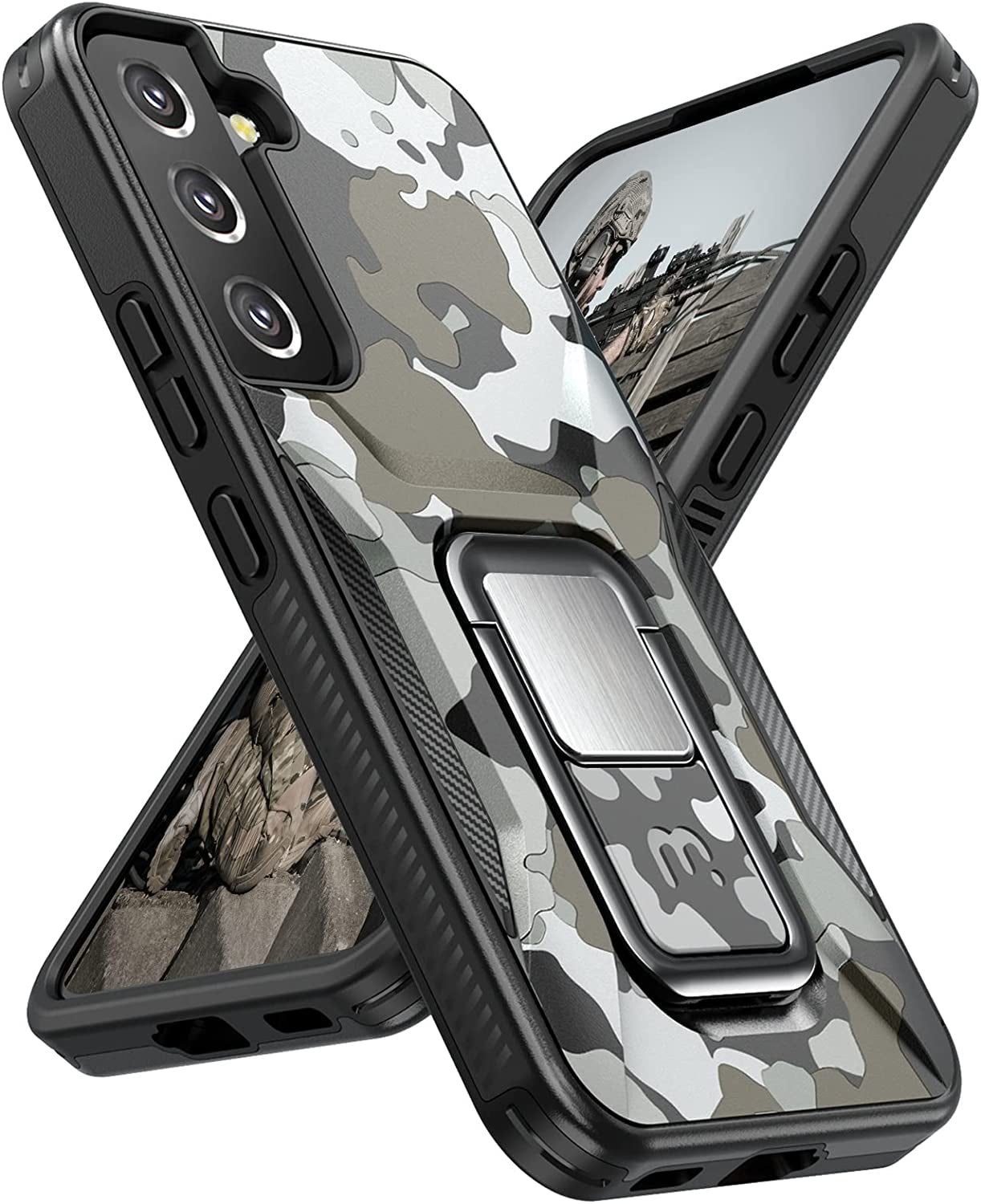 MYBAT Pro Shockproof Stealth Series Case for Samsung Galaxy S22 Ultra Case with Stand 6.8 Inch, Support Magnetic Car Mount, Heavy Duty Military Grade Drop Protective Case with Kickstand - Plum  Valor Communication Inc Black Camo Samsung Galaxy S22 Plus 
