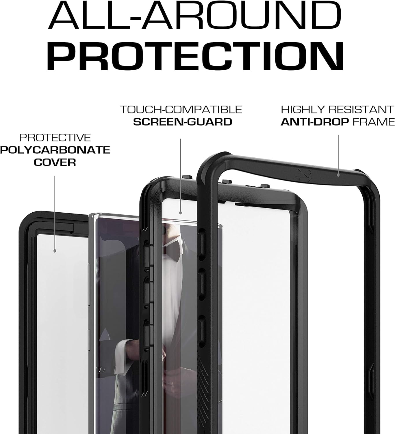 Ghostek Nautical Waterproof Galaxy Note 10 Case with Screen Protector Super Rugged Extreme Heavy Duty Protection Tough Full Body Underwater Watertight Seal for 2019 Galaxy Note 10 (6.3 Inch) - (Black)  Ghostek   