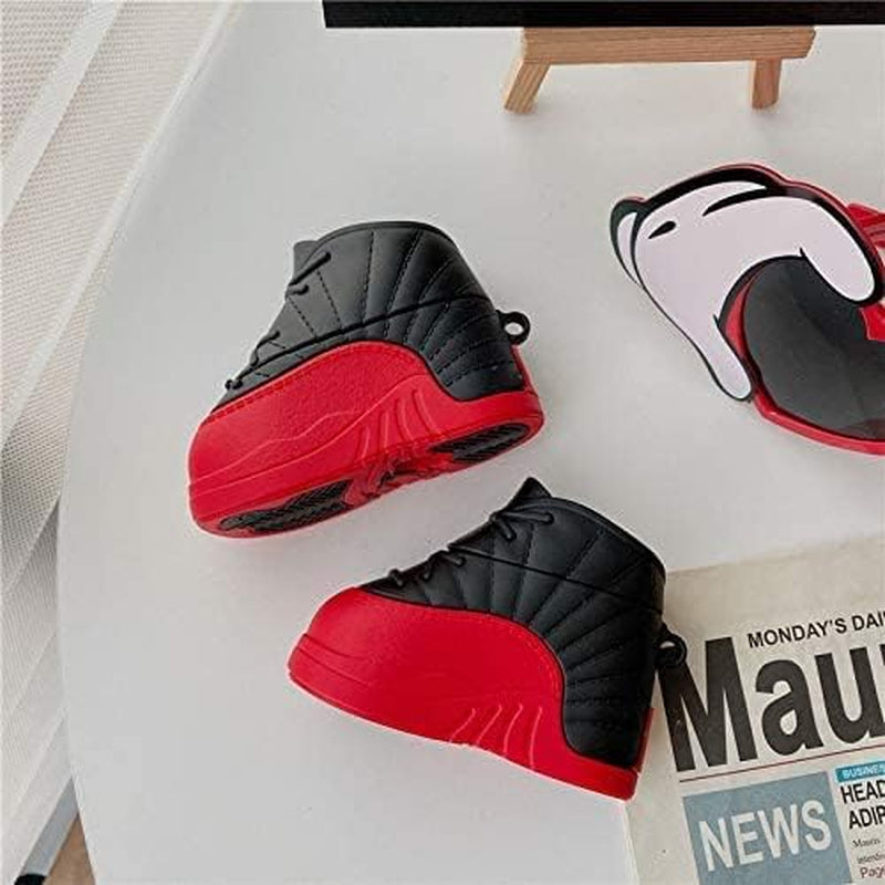 (2 Pack) Cute Airpods 1/2 Case Silicone Cover with Keychain, Cartoon Skin Design Headphones Charging Case Protective Cover Accessories Kits Compatible for Airpods 1 and 2 (Black+White)  BGAANM   