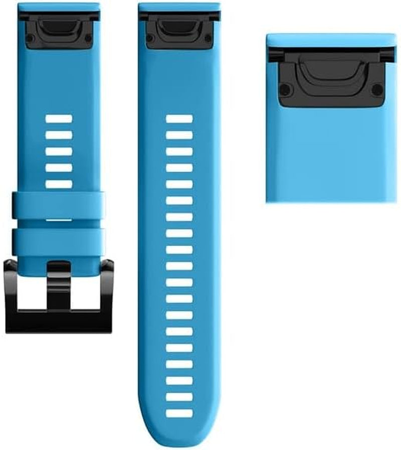 SCHIK Hot 26 22 20Mm Silicone Easy Fit Wrist Band for Garmin Fenix 5X 5 5S plus 3 3HR 6 6S 6X Pro Watch Quick Release Watchband Straps  SCHIK Blue 26mm Fenix 6X Pro 