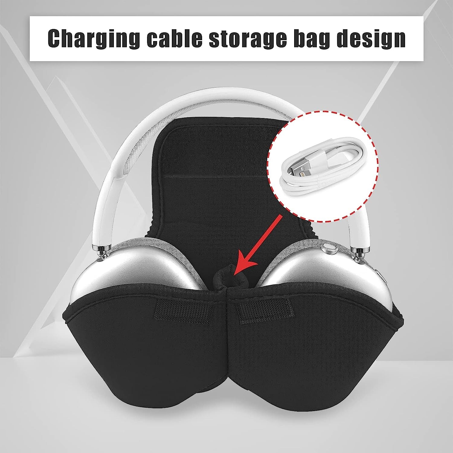 Aiaabq for Airpods Max Case Cover for Dust and Scratch Headphones Protective Case,Soft Shell with Built-In Pockets to Store Accessories. Compatible with Apple Airpods Max Case  Aiaabq   