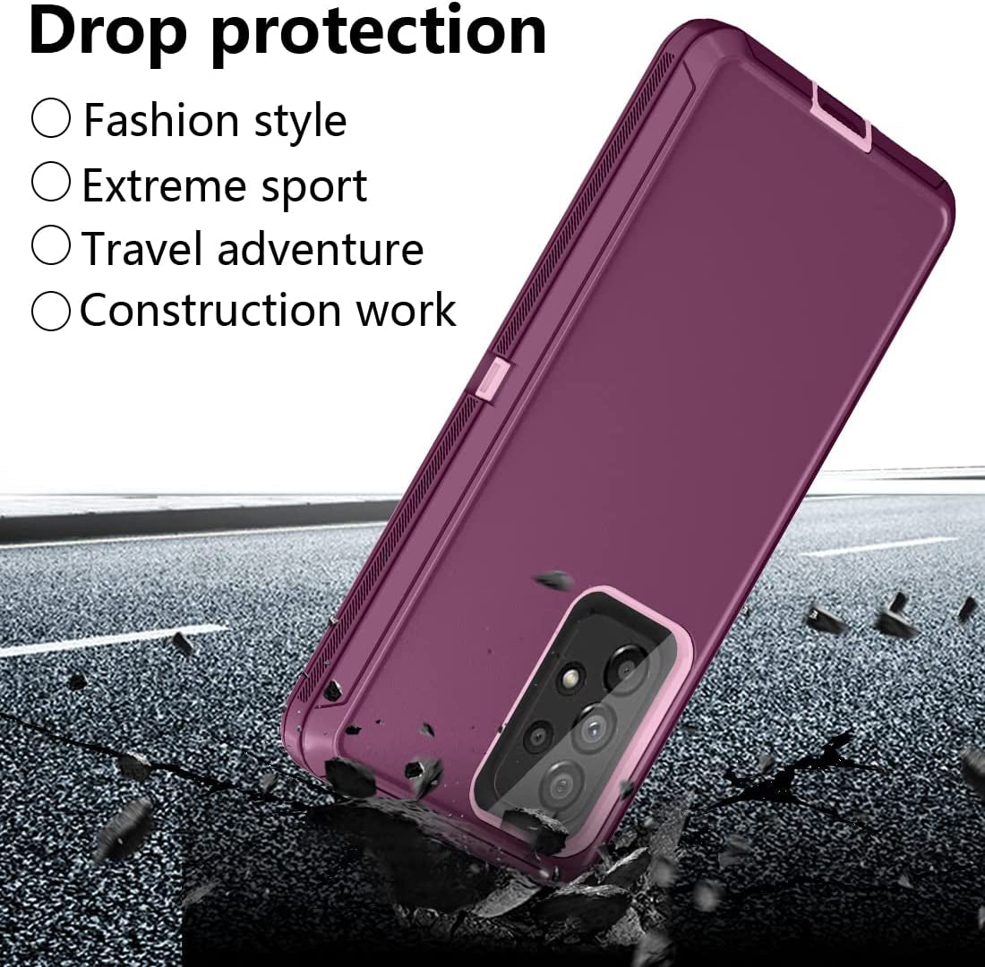 ONOLA Galaxy A53 5G Case: Winered Pink, Tempered Glass + HD Screen Protector (2 Pack)  ONOLA   