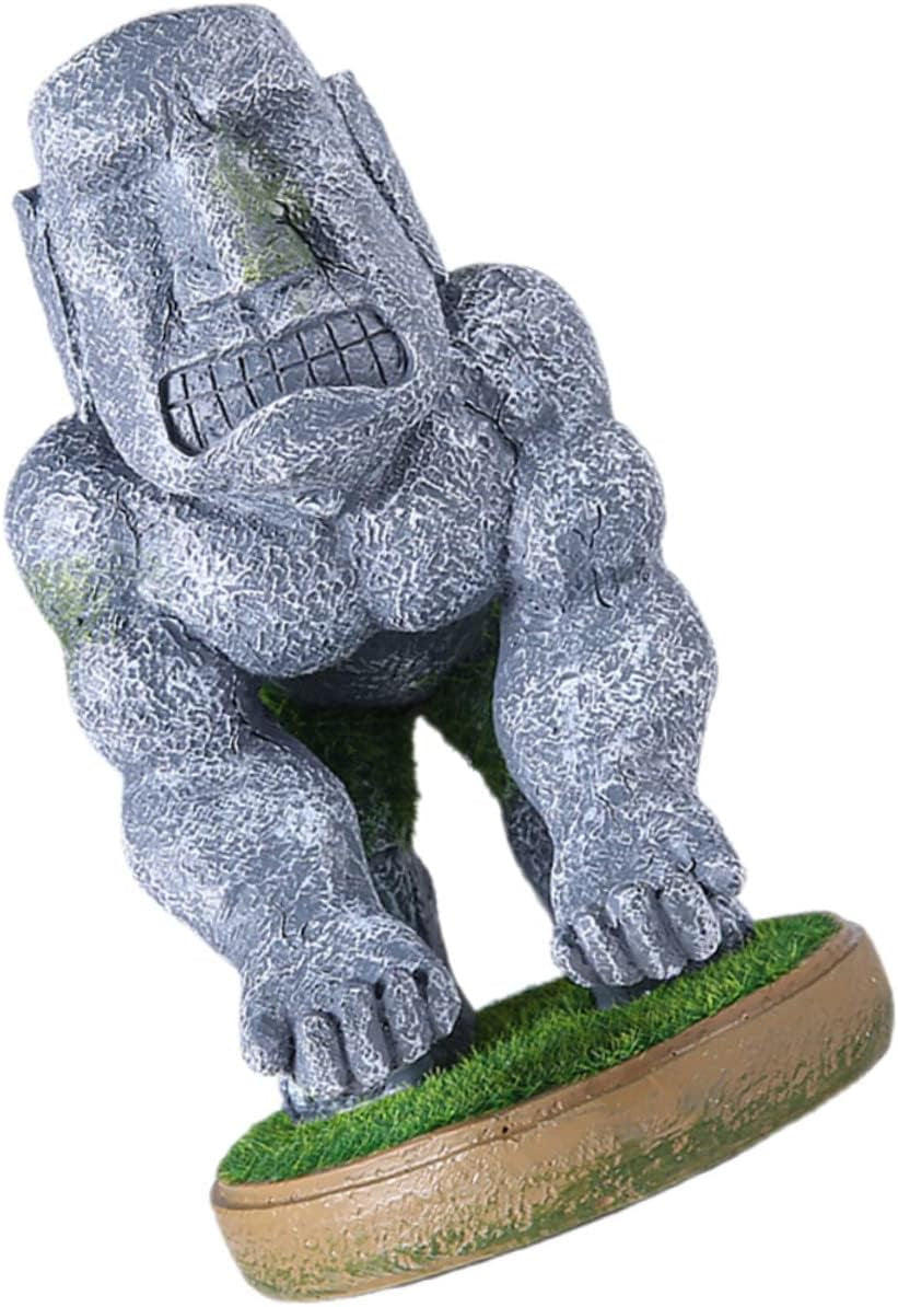 Cabilock 2Pcs Controller Smartphones Ornament Game Gaming Decor Unique Monolith Phone Head Headphone Moai All Accessories Decorative Handle Craft Wear-Resistant Accessory Novel Cell Stone  Cabilock   