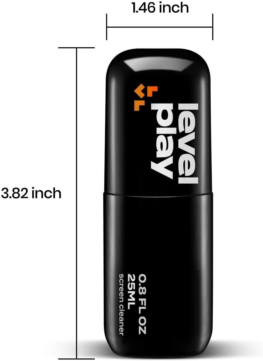 Screen Cleaner Spray (0.8Oz) - Iphone Cleaner, Cleaner Spray for Laptop, Computer, Macbook, Ipad, Tablet, Lens Cleaner, Eyeglass Cleaner Kit | Alcohol-Free | Microfiber Cloth Wipes  Levelplay   