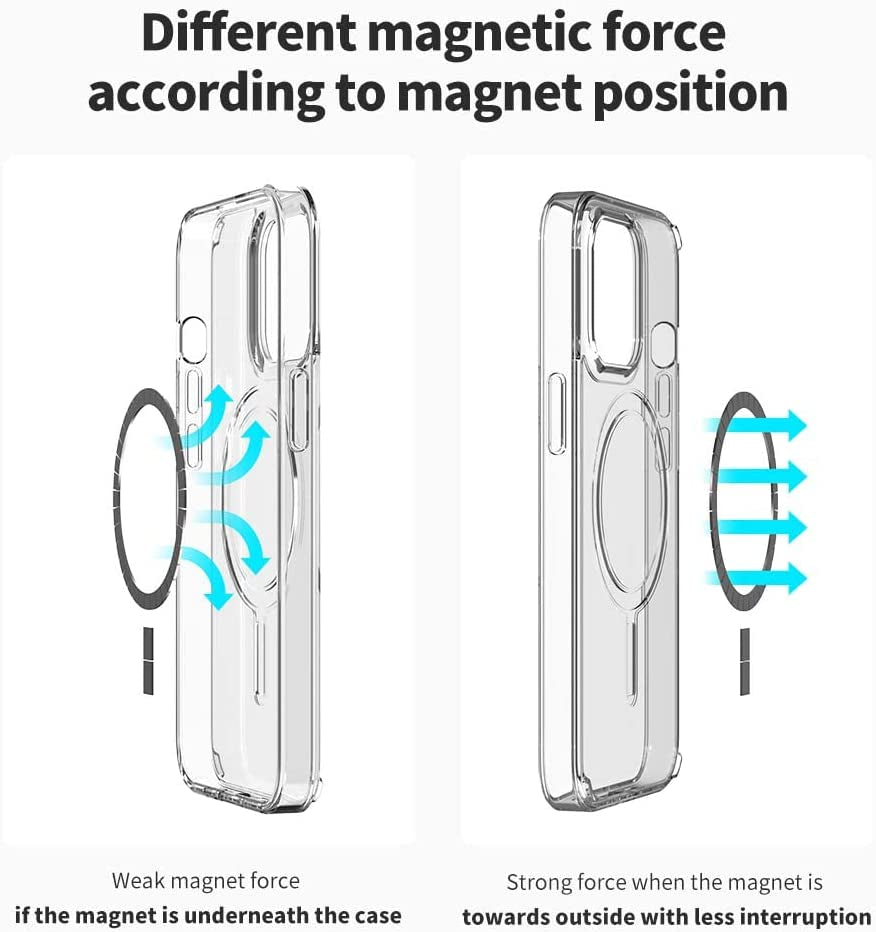 Sinjimoru Shockproof Iphone Case with Magsafe, PC & TPU Clear Phone Case for Iphone Case for Magsafe. M-Airclo for Iphone 14 Pro  Sinjimoru Co.Ltd   