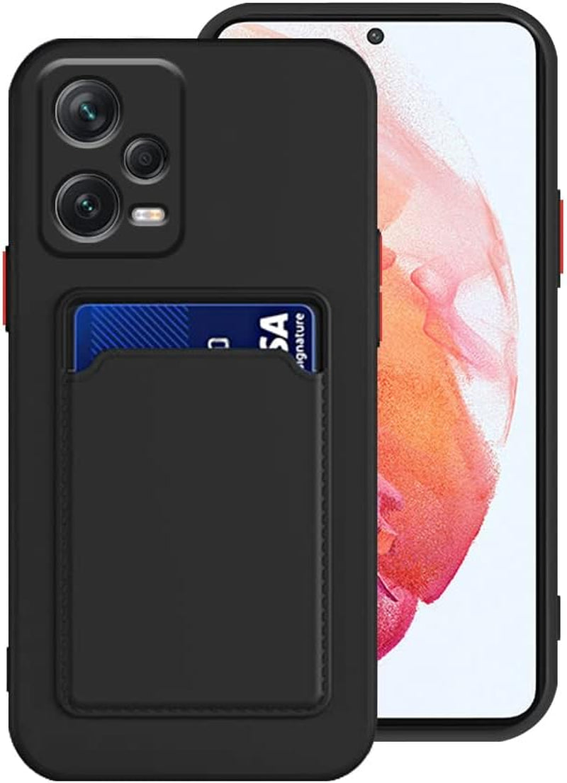 Tiwinxing Compatible with Redmi Note 12 Pro plus Case with Card Holder Shockproof Phone Cases for Xiaomi Redmi Note 12 Pro plus Anti-Scratch Silicone TPU Redmi Note 12 Pro plus Cases (Grey)  Tiwinxing Black  