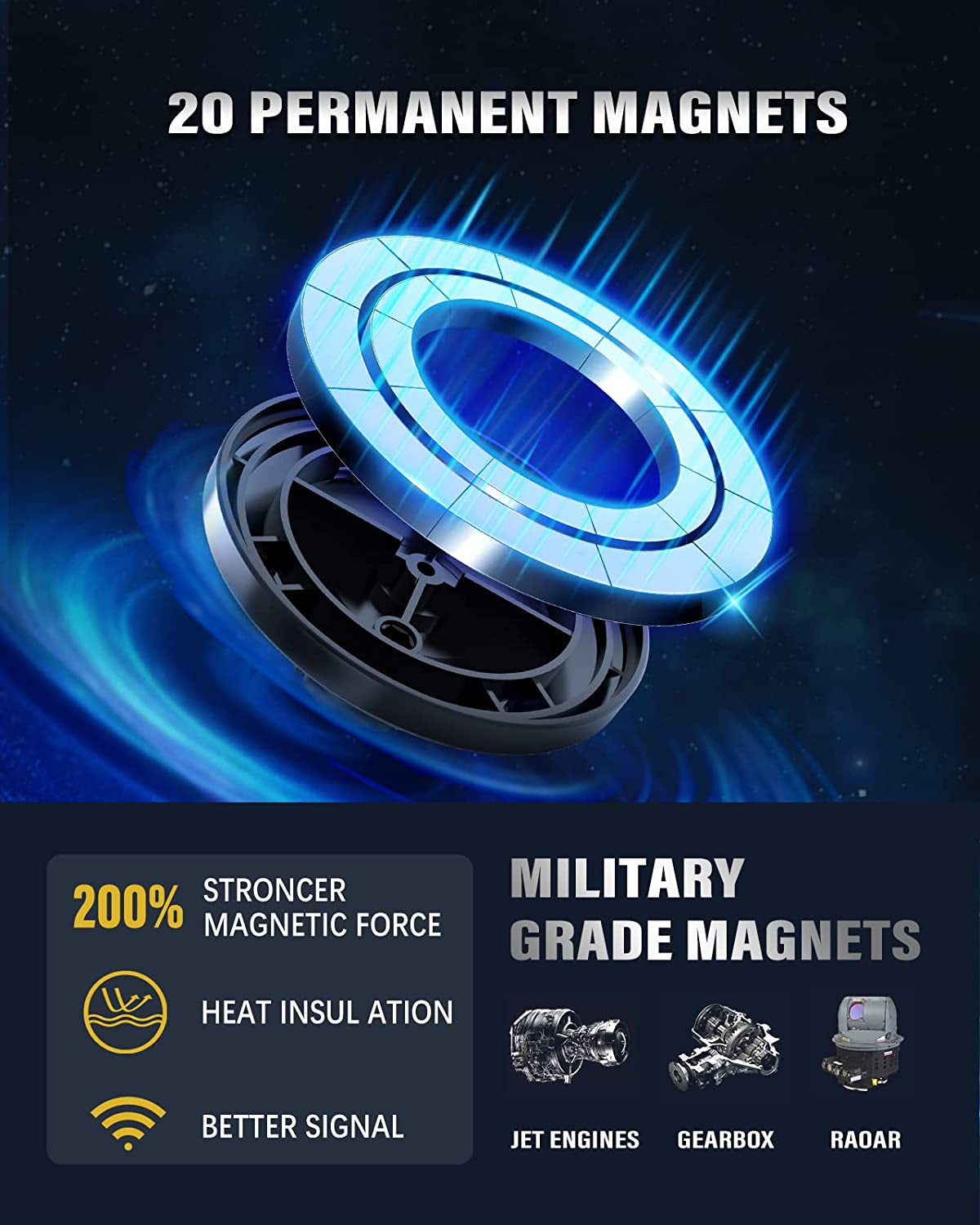 2 Pack Magsafe Car Mount [20 Powerful Magnets] Magnetic Phone Holder for Car Hands Free Iphone Car Holder Mount 360° Adjustable Air Vent Phone Holder Fit for Iphone 14 13 12 Series and Magsafe Case  shenzhen gamily technology co.,ltd   