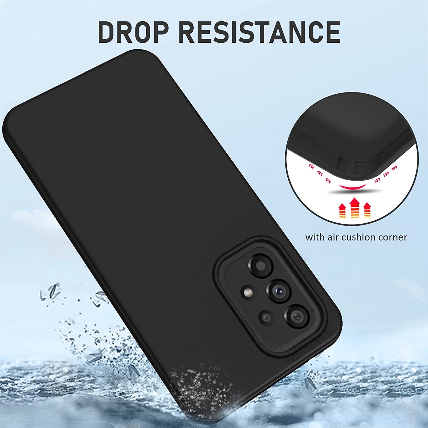 PUJUE for Samsung Galaxy A53 5G Case: Shockproof Protective Phone Cases - Soft Silicone TPU Slim Cell Shell - Cute Durable Rugged Matte Phone Covers (Black)  PUJUE   