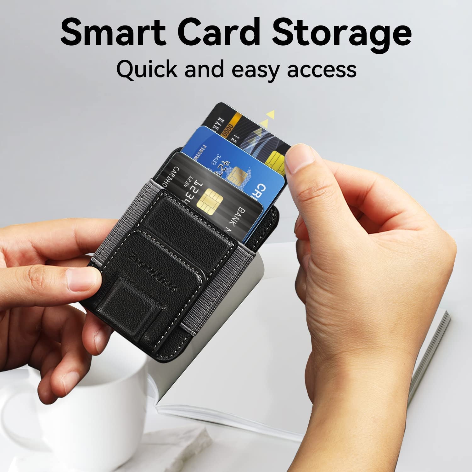 Ztotopcases Leather Magnetic Wallet Stand with Magsafe and Adjustable Stand Card Holder for Iphone 14/14 Plus/14 Pro Max and 13/12 Series, Fit 5 Cards, Not for 14 Pro/13 Pro/13 Mini/12 Mini, Black  ZtotopCases   