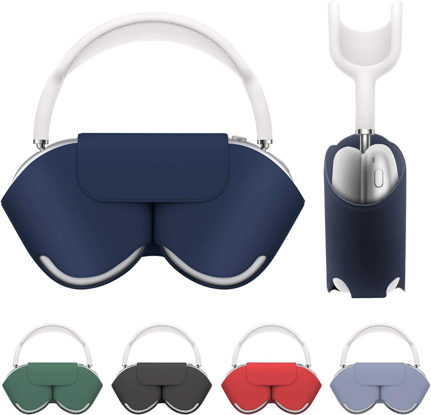 Airpods Max Case, Automatic Sleep Function Protective Headphones Case for Dust and Scratch, Automatic Sleep Function Protective Headphones Case for Dust and Scratch (Black)  CENMASO Dark Blue  